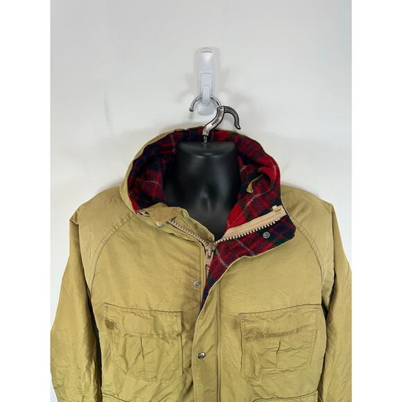 Vintage Woolrich Rain Repellant Wool Lined Chore Coat USA Made Size Medium - Picture 8 of 13